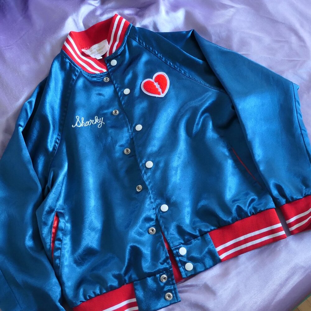 Tuesday Bassen Satin Bomber Jacket Mixed Emotions Club